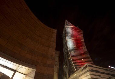 Varşova, Polonya, Avrupa, Aralık 2018, Zlotta 44 Gökdelen Stüdyo Libeskind