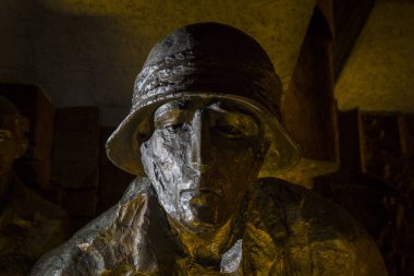 Varşova, Polonya, Avrupa, Aralık 2018, Krasinski Meydanı 'ndaki Varşova Ayaklanması 