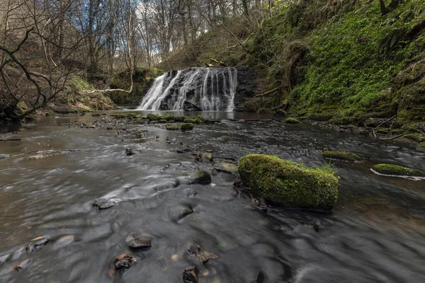 Kildale Severní Yorkshire Velká Británie Března 2019 Pohled Vodopád Kildale — Stock fotografie