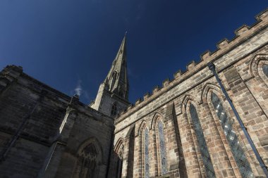 Ashbourne, Derbyshire, İngiltere: Ekim 2018: Saint Oswalds Kilisesi