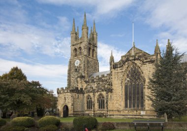 Tideswell, Derbyshire, İngiltere: Ekim 2018: Aziz Vaftizci Kilisesi