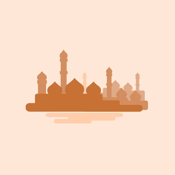 Mecset Sziluett Hogy Üdvözölje Ramadán Hónap Lehet Szerkeszteni Eps Más — Stock Vector