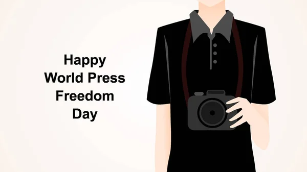 Felice Giornata Mondiale Della Libertà Stampa Vettore — Vettoriale Stock