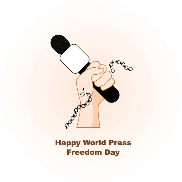 Χαρούμενη Παγκόσμια Ημέρα Ελευθερίας Του Τύπου Διάνυσμα — Διανυσματικό Αρχείο