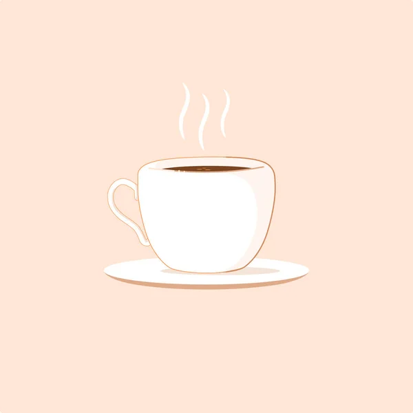 Cup Coffee Flat Vector — Stock Vector