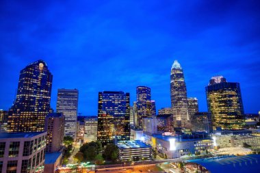 Charlotte north Carolina şehrin manzarası