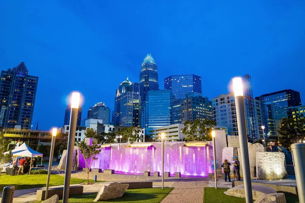 Skyline der Innenstadt charlotte im Norden carolina — Stockfoto