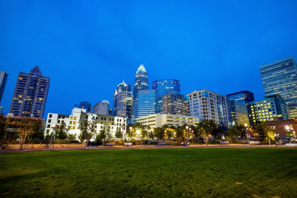 Skyline du centre-ville de Charlotte en Caroline du Nord — Photo