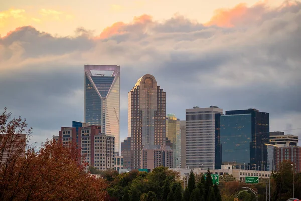 Panoramę miasta Charlotte w Północnej Karolinie — Zdjęcie stockowe