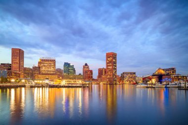 Inner Harbor area in downtown Baltimore  clipart
