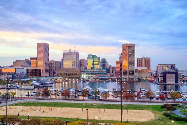 Inner Harbor area in downtown Baltimore — Stock Photo, Image