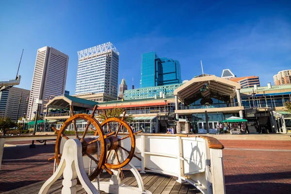 Zona del puerto interior en el centro de Baltimore — Foto de Stock