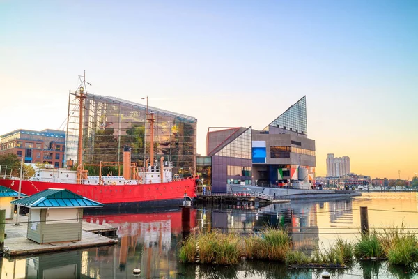 Inner Harbor gebied in het centrum van Baltimore — Stockfoto