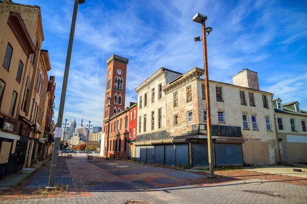Domy na starém městě Mall, Baltimore, — Stock fotografie