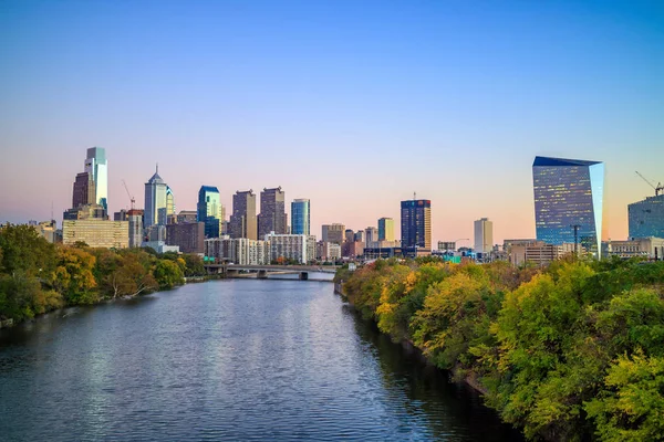 Skyline der Innenstadt von Philadelphia — Stockfoto