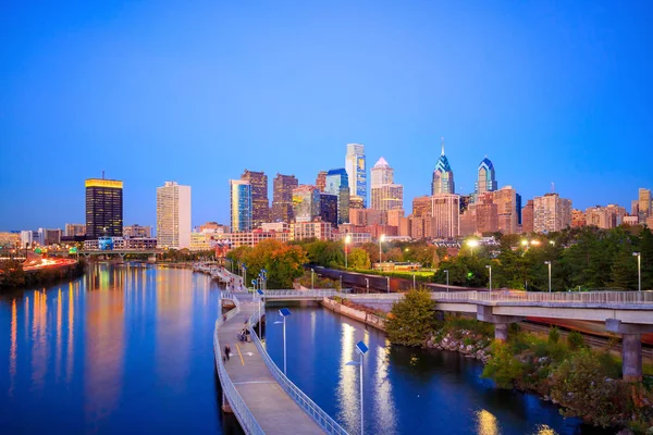 Centro Skyline di Filadelfia — Foto Stock