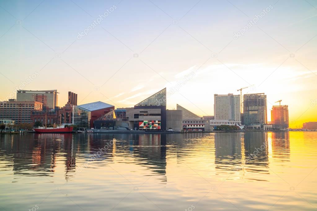 Inner Harbor area in downtown Baltimore 