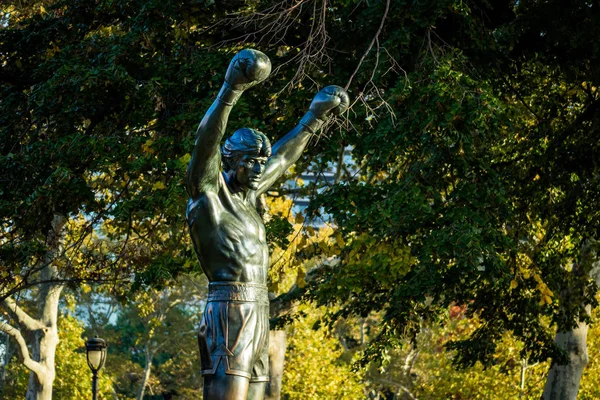 A Estátua Rocky na Filadélfia — Fotografia de Stock