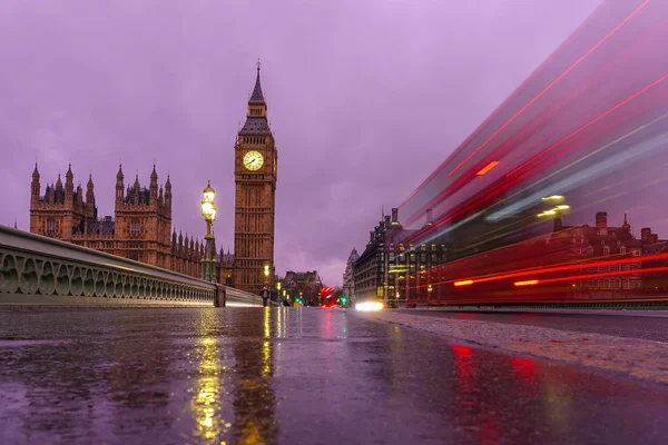 Big Ben de noche en Londres — Foto de Stock