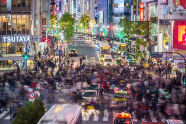 Shibuya Tokyo Shibuya Crossing TOPVIEW görünümü