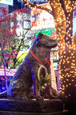 Hachiko statue in Shibuya Tokyo clipart