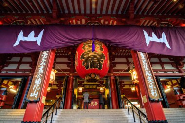 Tokyo, Japonya 'daki Sensoji Tapınağı..