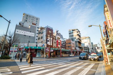 Tokyo, Japonya'nın Asakusa bölgesinin görünümü