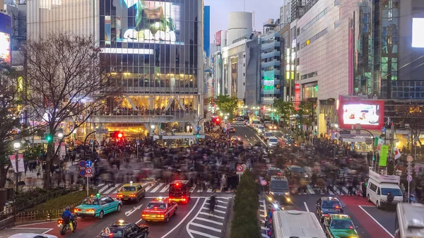 Ansicht der Shibuya-Kreuzung in Shibuya von oben — Stockfoto