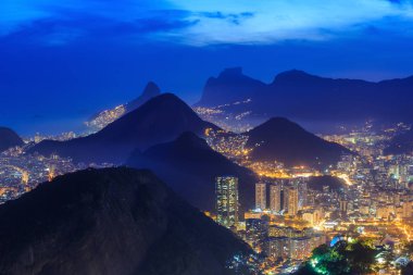 Gece görünümü Rio de Janeiro