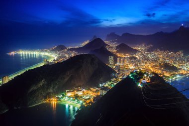 Gece görünümü Rio de Janeiro