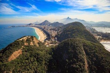 Rio de Janeiro, Brezilya için Copacabana Plajı ve Ipanema Plajı