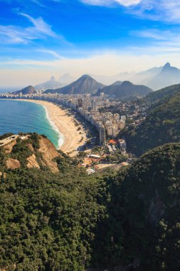 Rio de Janeiro, Brezilya için Copacabana Plajı ve Ipanema Plajı
