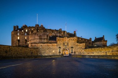 İskoçya 'daki Edinburgh Kalesi manzarası