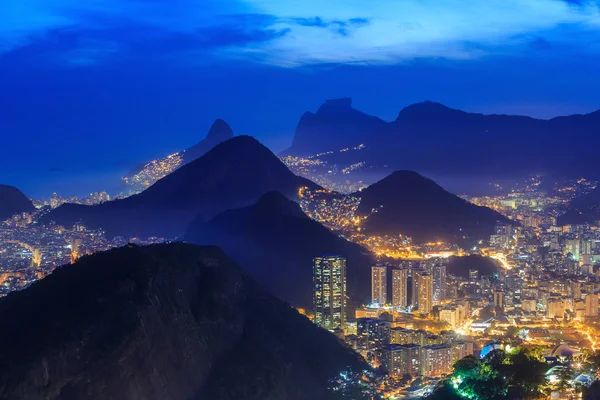 Nacht uitzicht van Rio de Janeiro — Stockfoto