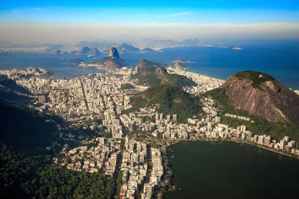 Lotu ptaka widok Rio de Janeiro City — Zdjęcie stockowe