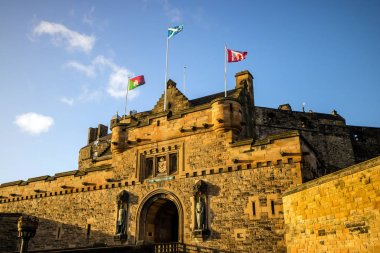 İskoçya 'daki Edinburgh Kalesi manzarası