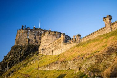 İskoçya 'daki Edinburgh Kalesi manzarası