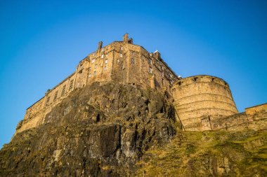 İskoçya 'daki Edinburgh Kalesi manzarası
