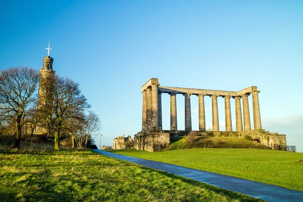 Műemlékek, a Calton Hill, Edinburgh-ban — Stock Fotó