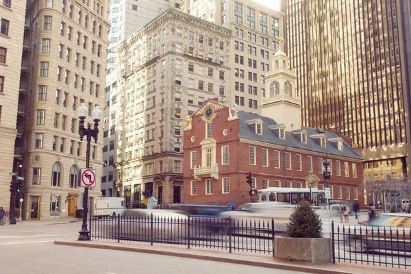 Buiding παλιό κρατικό σπίτι Βοστώνης στη Μασαχουσέτη — Φωτογραφία Αρχείου