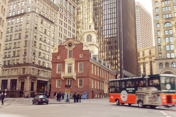 Boston altes Staatshaus baut in massachusetts — Stockfoto