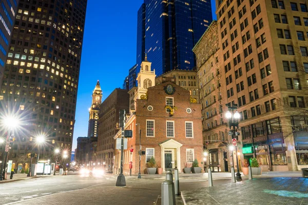 Boston Old State House buiding em Massachusetts — Fotografia de Stock