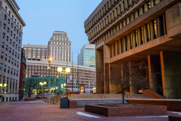 Il centro di Boston e Boston skyline — Foto Stock