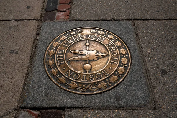 Boston, Freedom Trail-skiltet, Massachusetts. – stockfoto