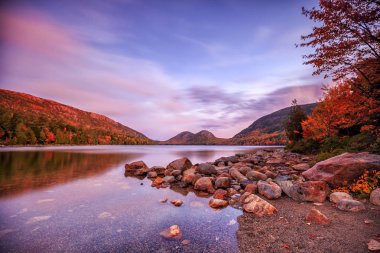 Jordan Pond in Acadia National Park, Maine, USA clipart