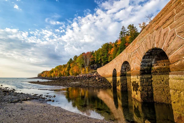 Krásné Barvy Pádu Národním Parku Acadia Maine Usa — Stock fotografie