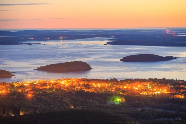 Lindas Cores Outono Parque Nacional Acadia Maine Brasil — Fotografia de Stock