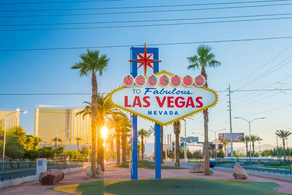 Cartel Bienvenido Fabulous Las Vegas Las Vegas Nevada Estados Unidos —  Fotos de Stock