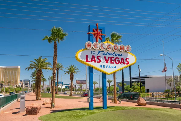 Cartel Bienvenido Fabulous Las Vegas Las Vegas Nevada Estados Unidos — Foto de Stock