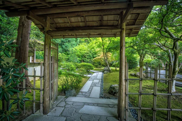 Krajina Japonské Zahrady Portlandu Oregonu — Stock fotografie